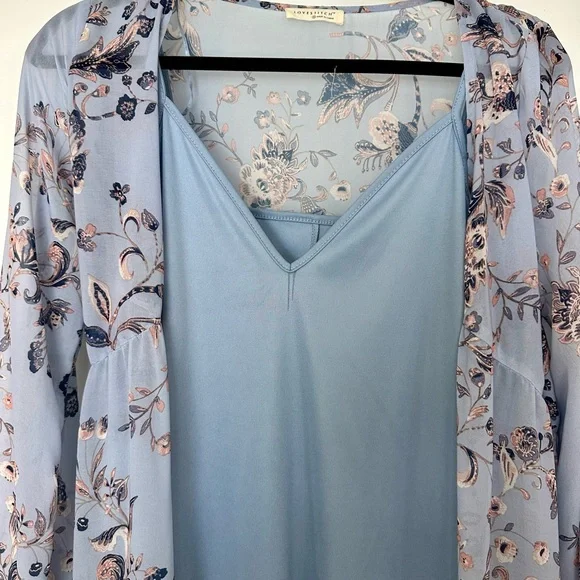 Lovestitch Blue Floral Long Sleeve Dress - Picture 3 of 4